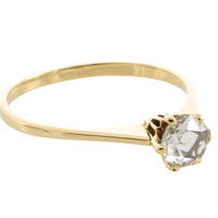 Rose diamond solitaire ring in 14 carat gold-engagement rings-The Antique Ring Shop