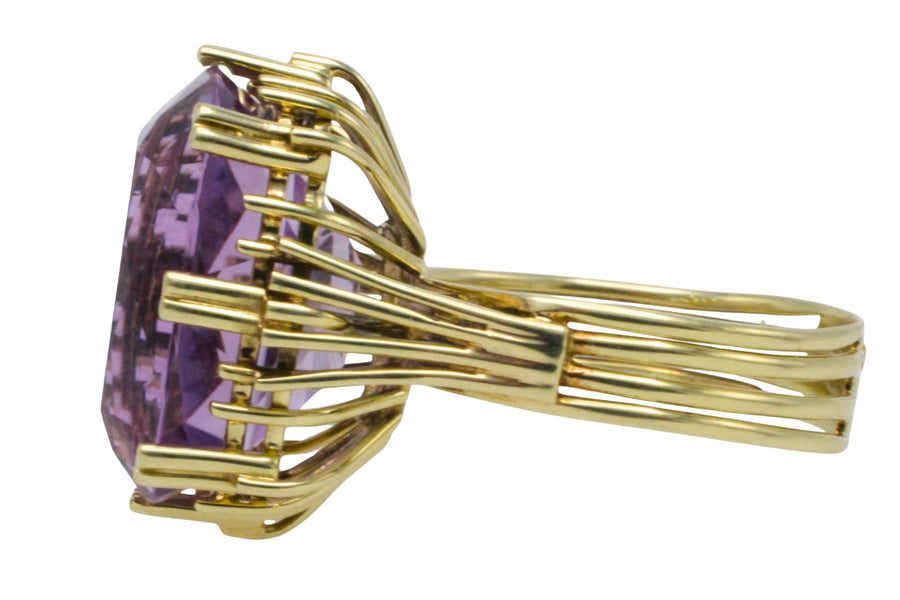 Vintage amethyst ring in 14 carat gold-Vintage Rings-The Antique Ring Shop