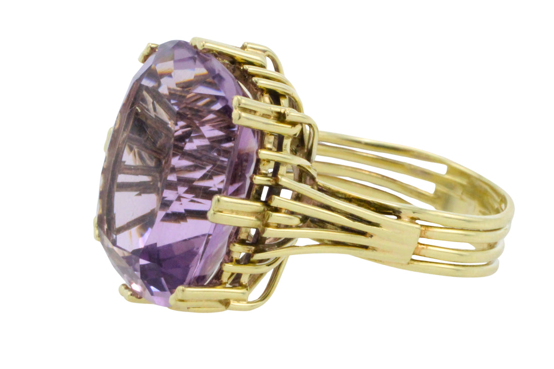 Vintage amethyst ring in 14 carat gold-Vintage Rings-The Antique Ring Shop