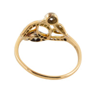 Art Nouveau style diamond ring in 14 carat gold-Antique rings-The Antique Ring Shop