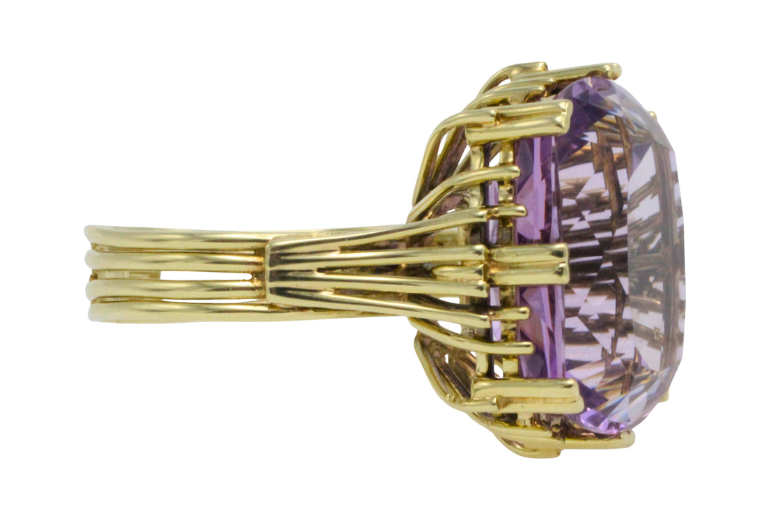 Vintage amethyst ring in 14 carat gold-Vintage Rings-The Antique Ring Shop