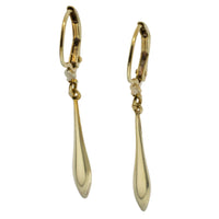 14 carat gold pendant earrings-Earrings-The Antique Ring Shop