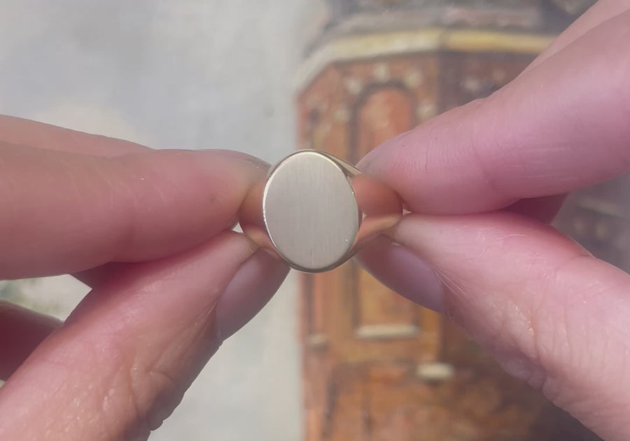 14 karaat gouden zegelring