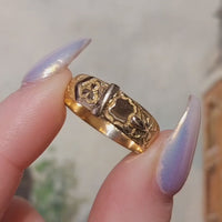 18 karaat gouden victoriaanse gesp ring uit 1901