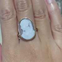 1920's cameo ring in 14 carat gold