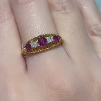 Ruby and diamond ring from 1915