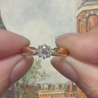 Old cut diamond solitaire ring