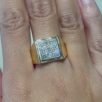 18 karaat diamanten zegelring