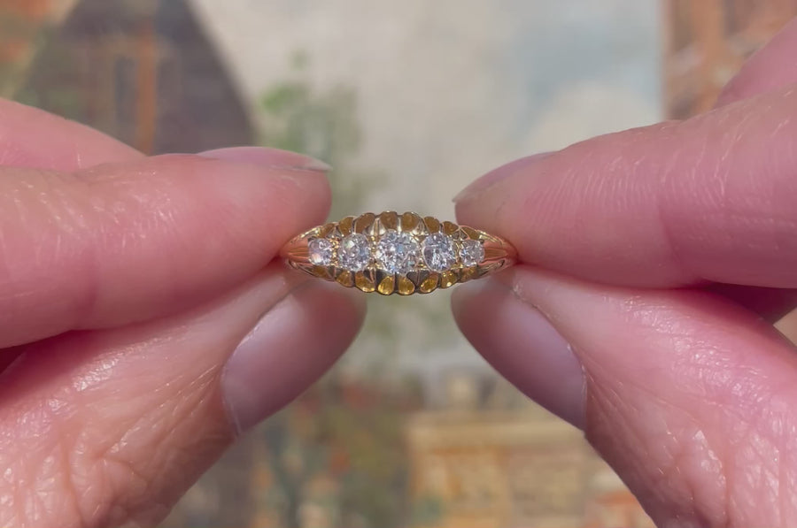 Edwardian old cut diamond ring from 1904