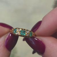 Victorian emerald and diamond ring from 1897
