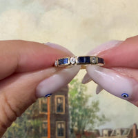 Vintage sapphire and diamond ring