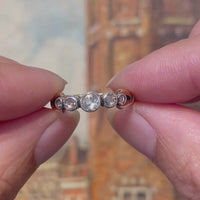 Roosdiamanten ring van zilver en goud
