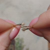 Diamanten ster ring van 14 karaat goud