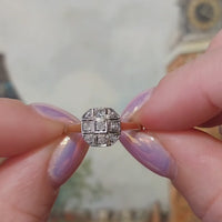 Edwardiaanse diamanten paneel ring van 18 karaat goud