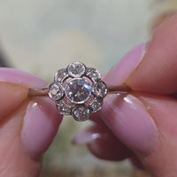 Antique five old cut diamond ring
