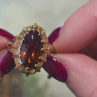 Vintage cabochon citrine ring in 14 carat gold