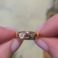 Victorian ruby and diamond gypsy ring