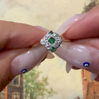 Edwardian diamond and tourmaline ring