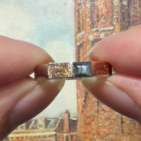 Vintage yellow and white gold wedding band