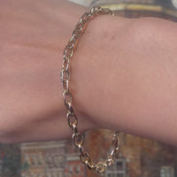 14 karaat rosegouden schakelarmband