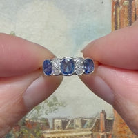 Edwardian period sapphire and diamond ring