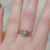 Briljant geslepen diamanten ring in 14 karaat goud