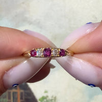 Edwardian ruby and old cut diamond ring