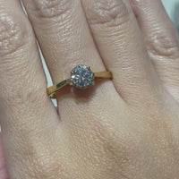 Vintage .65 karaat briljant geslepen diamant solitaire ring