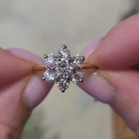 Vintage diamond cluster ring in 18 carat gold