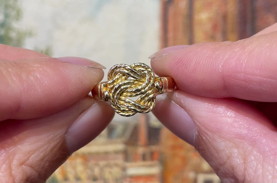14 karaat gouden knoop ring