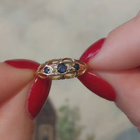 Sapphire and rose diamond ring from 1914