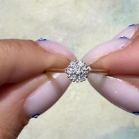 Diamond cluster ring in 14 carat gold