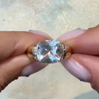 Vintage aquamarine ring in 14 carat gold