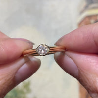 18 karaat gouden solitair ring met diamant