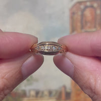 Edwardiaanse roos geslepen diamanten ring uit 1918