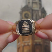 Kapiteins zegelring van 14 karaat goud