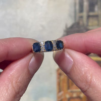 Edwardian sapphire and diamond ring