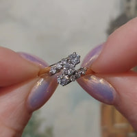 Diamond zig zag ring in 18 carat gold