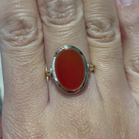 Vintage carnelian signet ring