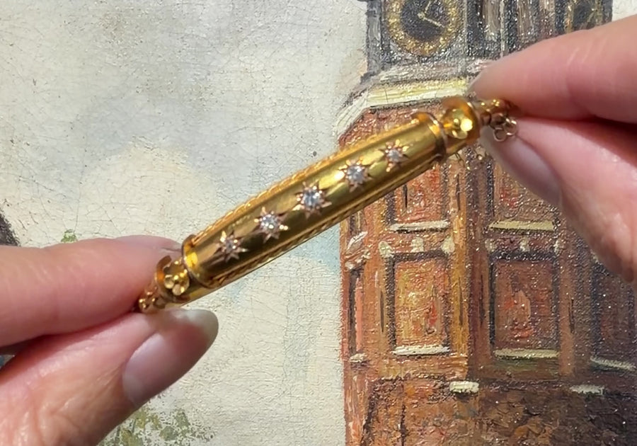 Edwardiaanse armband met oud geslepen diamanten