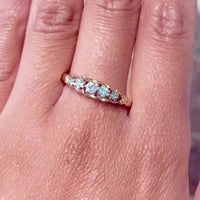 Vintage five stone diamond ring