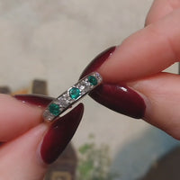 Vintage emerald and diamond ring