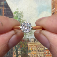 Vintage brilliant cut diamond solitaire ring