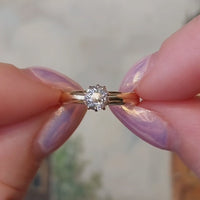 Victoriaanse oud geslepen diamanten ring uit 1892