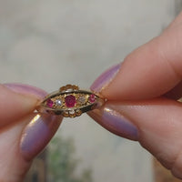 Ruby and diamond ring from 1918