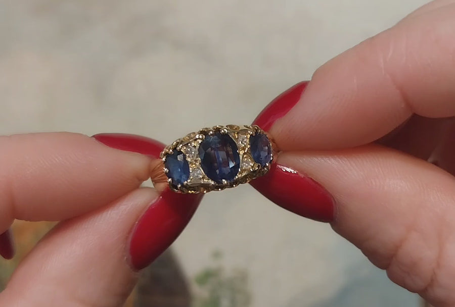 Sapphire and diamond ring from 1913