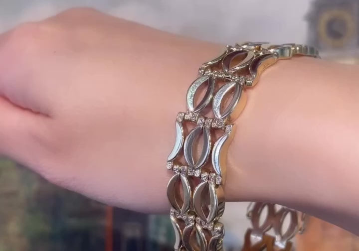 14 carat gold link bracelet