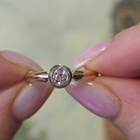 Old cut diamond solitaire ring