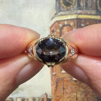 Tourmaline and diamond ring in 18 carat gold