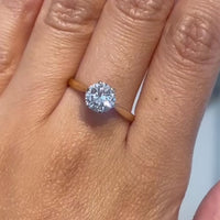 Vintage brilliant cut diamond solitaire ring